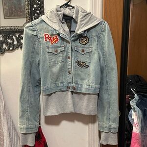 ROCAWEAR Vintage removable hooded denim jacket